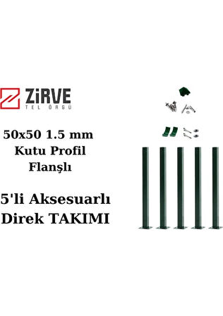 200 cm Panel Çit Direği Aksesuarlı (5 Adet)