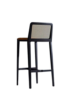 Martha Hazeranlı Ahşap Bar Sandalyesi