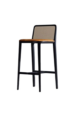 Martha Hazeranlı Ahşap Bar Sandalyesi