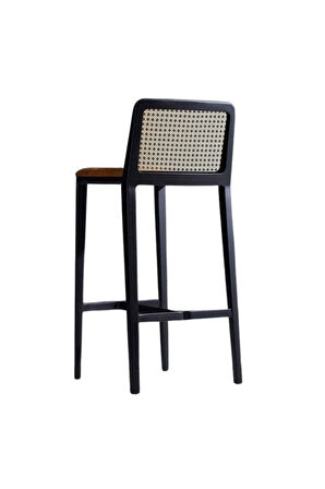Martha Hazeranlı Ahşap Bar Sandalyesi