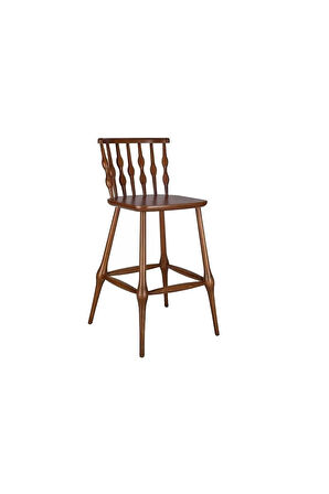 Natura Retro Ahşap Bar Sandalyesi