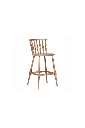Natura Retro Ahşap Bar Sandalyesi
