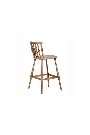 Natura Retro Ahşap Bar Sandalyesi