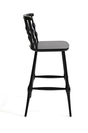 Natura Retro Ahşap Bar Sandalyesi