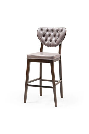 Olivya Ahşap Bar Sandalyesi