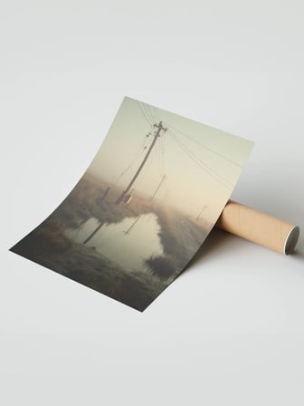 Vintage Duvar Posteri, Tel Direkli Bataklık Yolu Poster No: 20110