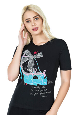 Baskılı Kadın Tişört 275