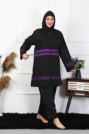 Büyük Beden Tesettür Mayo Siyah