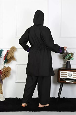 Büyük Beden Tesettür Mayo Siyah