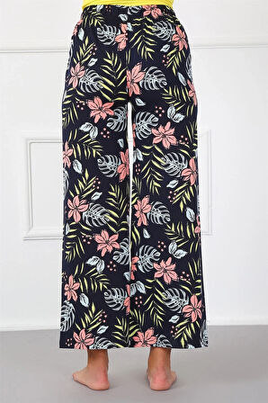 Bayan Penye Bol Paça Pantolon Lacivert