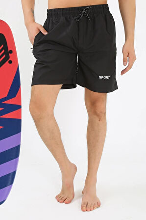 Erkek Siyah Deniz Şortu