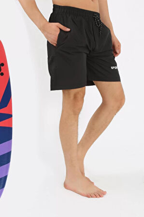 Erkek Siyah Deniz Şortu