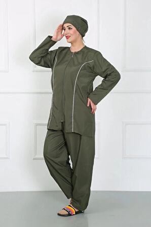 Büyük Beden Tesettür Büyük Mayo Haki