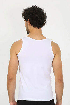 Erkek Penye Beyaz Atlet