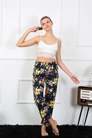 Kadın Pamuklu Alt Pijama Lacivert