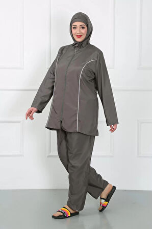 Büyük Beden Tesettür Büyük Mayo Füme