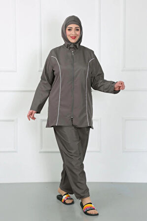 Büyük Beden Tesettür Büyük Mayo Füme