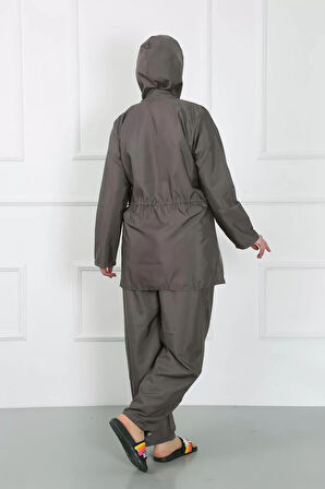 Büyük Beden Tesettür Büyük Mayo Füme