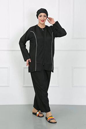 Büyük Beden Tesettür Büyük Mayo Siyah