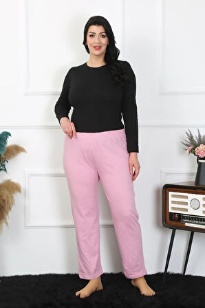 Kadın Büyük Beden Pembe Tek Alt Pijama