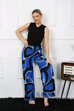 Kadın Bol Paça Penye Saks Alt Üst Takım