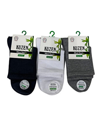 Kuzen Dikişsiz Yarım Konç Bambu Erkek Çorap
