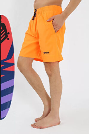 Erkek Turuncu Deniz Şortu