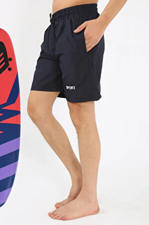 Erkek Lacivert Deniz Şortu