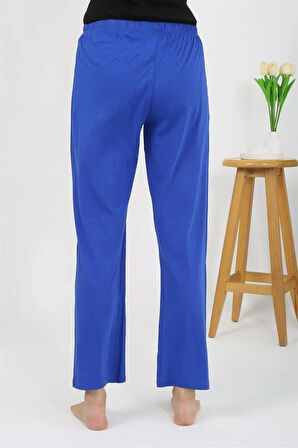 Kadın Penye Düz Tek Alt Pijama Sax