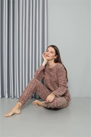 Polar Kadın Pijama Takımı Sütlü Kahve