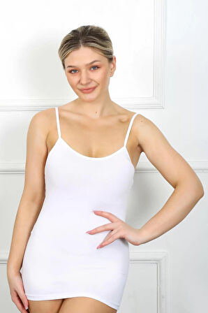 Bayan İp Askılı Atlet Beyaz