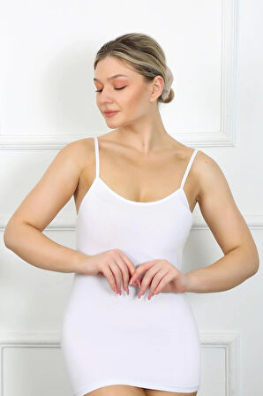 Bayan İp Askılı Atlet Beyaz