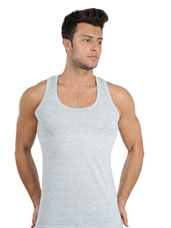 Erkek Penye Atlet Gri