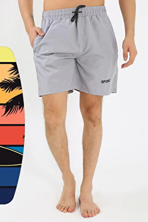 Erkek Gri Deniz Şortu