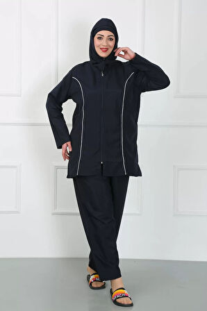 Büyük Beden Tesettür Büyük Mayo Lacivert