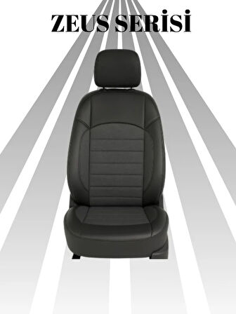 Hyundai Accent Admire Araçlara Uyumlu Oto Koltuk Kılıfı Seti - Keten Deri Detay - Zeus Model