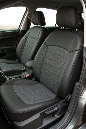 Seat Toledo Araçlara Uyumlu Oto Koltuk Kılıfı Seti - Keten Deri Detay - Zeus Model