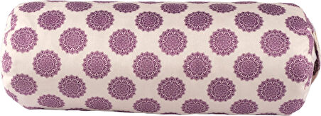 Sunyoga Silindir Yoga Minderi (Bolster) – Meditasyon ve Yoga Destek Yastığı Mandala Desenli Mor Byeaz
