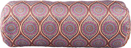 Sunyoga Silindir Yoga Minderi (Bolster) – Meditasyon ve Yoga Destek Yastığı Full Mandala Desenli Mor