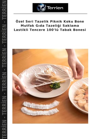 Özel Seri Tazelik Piknik Koku Bone Mutfak Gıda Tazeliği Saklama Lastikli Tencere 100'lü Tabak Bonesi