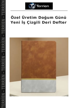 Özel Üretim Doğum Günü Yeni İş Çizgili Deri Defter