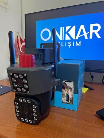 O-Kam 6015 Yeni Tasarım 3MP + 3MP ( 6MP ) Kablosuz Güvenlik Kamerası