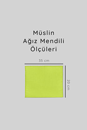 6'lı Müslin Ağız Mendili , Omuz Bezi , Ter Bezi Çift Kat Dikimli 35x20 cm - ZTAGIZMENDİLİ2