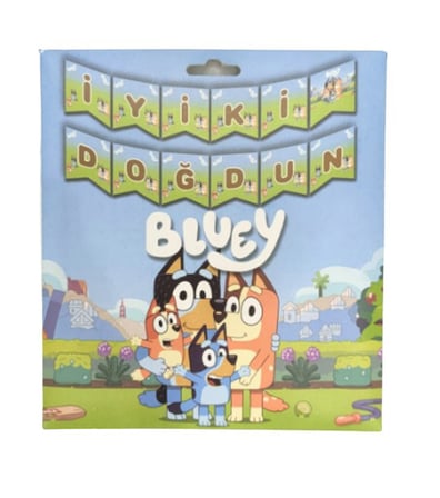 Premium Eğlence Unsuru Fotoğraf Fonu Etkinlik Dekoru BLUEY İYİ Kİ DOĞDUN BANNER