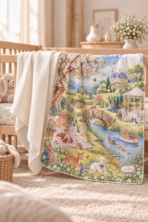 LittleAtelier | 2'li %100 Organik Pamuk Müslin Örtü - Battaniye Seti 75x80 cm | Oeko-tex | Gots - ZTLittleAtelier