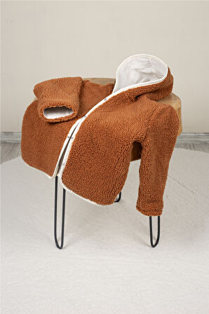 Heritage Puffy Astarlı Peluş Bebek Çocuk Ceket - Kopüşonlu Peluş Mont - ZTPUFCEKET