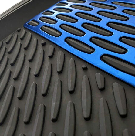 Mercedes C Serisi W205  2021 UYUMLU HAVUZLU ÜNIVERSAL MAXİ PASPAS MAVİ - SİYAH