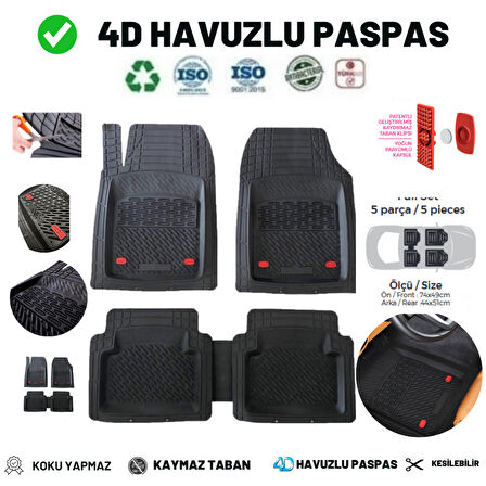 Peugeot 107 2007  HAVUZLU ÜNIVERSAL MAXİ PASPAS SİYAH