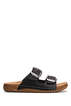 KADIN ANATOMİK DERİ ÇİFT BANTLI TERLİK