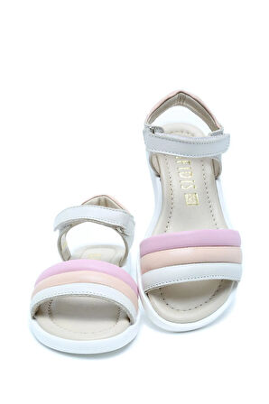 S24V024 Kifidis-Kids Kız Çocuk Deri Sandalet 24-30